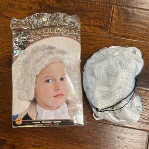New Boys Colonial White Wig Costume Accessory George Washington